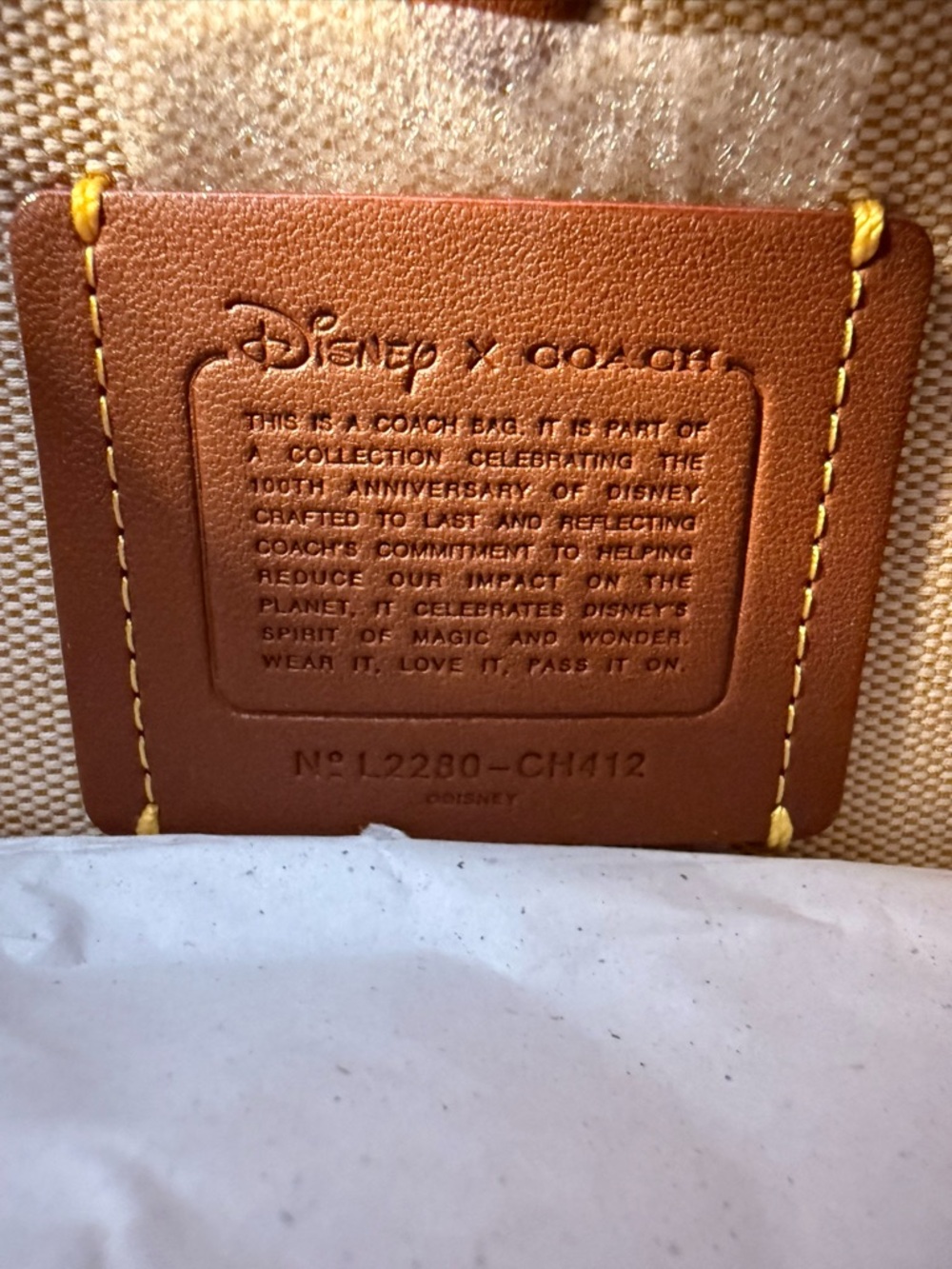 Sold Collectible DISNEY X COACH Rogue 25 Leather Mickey Mouse Flower Pink NWT - Picture 13 of 13